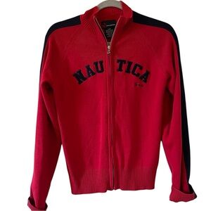 Nautica Jeans Vintage Full Zip Sweater size L